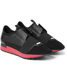 BALENCIAGA | Balenciaga Neoprene, Mesh and Textured-Leather Sneakers(スニーカー)