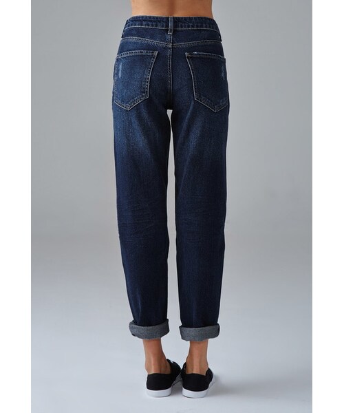 FOREVER 21(フォーエバー トゥエンティーワン)の「FOREVER 21 Distressed Boyfriend Jeans(デニムパンツ・レディース・Blue・24/25/26/27/28/29/30/31)」の12枚目の写真