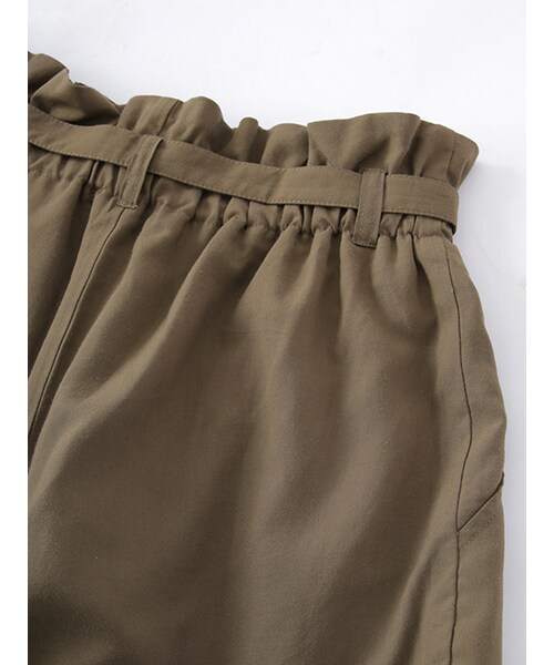 w closet（ダブルクローゼット）の「ベルト付きタック入りワイドパンツ（パンツ・レディース・D.ベージュ7/カーキ7・FREE）」の10枚目の写真