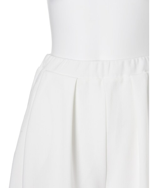 MURUA（ムルーア）の「【MODE】カットハーフガウチョパンツ（パンツ・レディース・ホワイト/ブラック・F）」の6枚目の写真