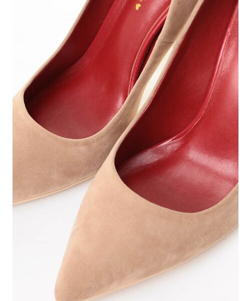 31 Sons de mode（トランテアン　ソン　ドゥ　モード）の「ポインテッドスエードパンプス《予約アイテム》（シューズ・レディース・ブラック/カーキグリーン/ベージュ/レッド・S/M/L）」の8枚目の写真