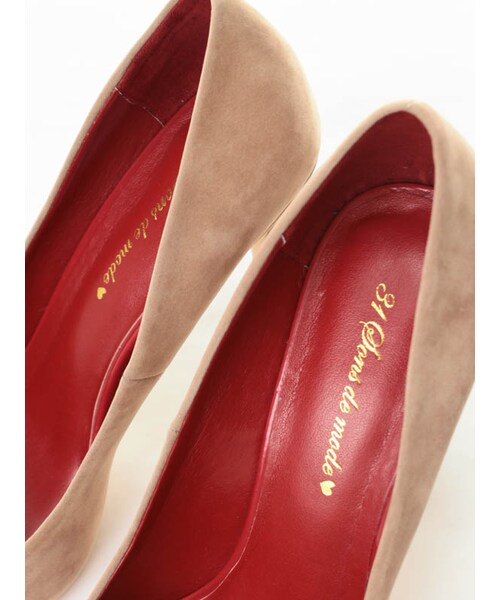 31 Sons de mode（トランテアン　ソン　ドゥ　モード）の「ポインテッドスエードパンプス《予約アイテム》（シューズ・レディース・ブラック/カーキグリーン/ベージュ/レッド・S/M/L）」の9枚目の写真