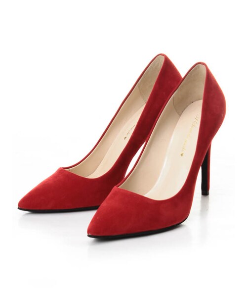 31 Sons de mode（トランテアン　ソン　ドゥ　モード）の「ポインテッドスエードパンプス《予約アイテム》（シューズ・レディース・ブラック/カーキグリーン/ベージュ/レッド・S/M/L）」の4枚目の写真