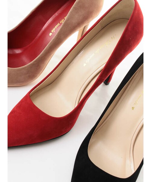 31 Sons de mode（トランテアン　ソン　ドゥ　モード）の「ポインテッドスエードパンプス《予約アイテム》（シューズ・レディース・ブラック/カーキグリーン/ベージュ/レッド・S/M/L）」の11枚目の写真
