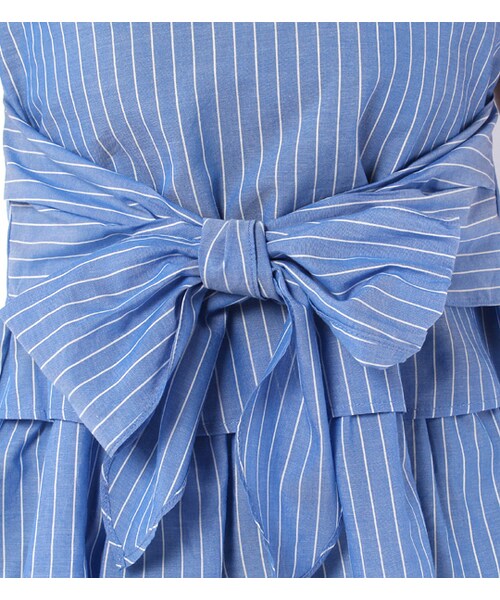 laboratory work（ラボラトリーワーク）の「ウエストリボンペプラムノースリーブブラウス（トップス・レディース・ホワイト/ホワイト系/ブルー系/カーキ・M）」の11枚目の写真