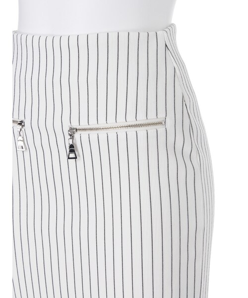 EMODA（エモダ）の「ZIPデザインRIBタイトスカート（スカート・レディース・ホワイト/ブラック/グリーン/ライトミックス・S/M）」の9枚目の写真