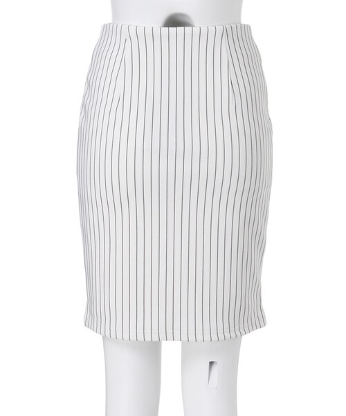 EMODA（エモダ）の「ZIPデザインRIBタイトスカート（スカート・レディース・ホワイト/ブラック/グリーン/ライトミックス・S/M）」の7枚目の写真