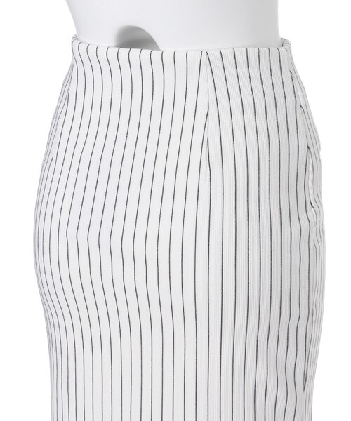 EMODA（エモダ）の「ZIPデザインRIBタイトスカート（スカート・レディース・ホワイト/ブラック/グリーン/ライトミックス・S/M）」の10枚目の写真