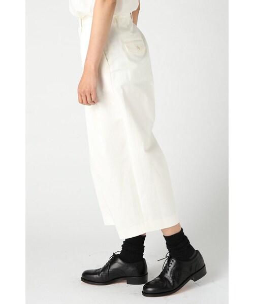 JOURNAL STANDARD（ジャーナルスタンダード）の「《予約》Cギャバクロップドワイドパンツ◆（パンツ・レディース・ブラック/ホワイト/ベージュ・36/38/40）」の8枚目の写真
