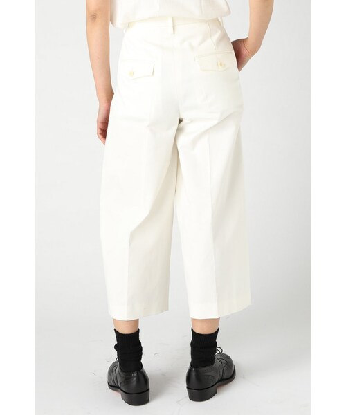 JOURNAL STANDARD（ジャーナルスタンダード）の「《予約》Cギャバクロップドワイドパンツ◆（パンツ・レディース・ブラック/ホワイト/ベージュ・36/38/40）」の9枚目の写真