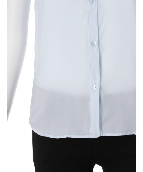 MURUA（ムルーア）の「【FEMININE】シフォンノースリブラウス（トップス・レディース・ホワイト/アイスブルー・F）」の11枚目の写真