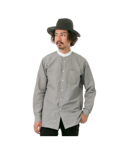 URBAN RESEARCH（アーバンリサーチ）の「バンドカラー ロングシャツ（トップス・メンズ・インディゴ/グレー/ホワイト・M/L）」の6枚目の写真