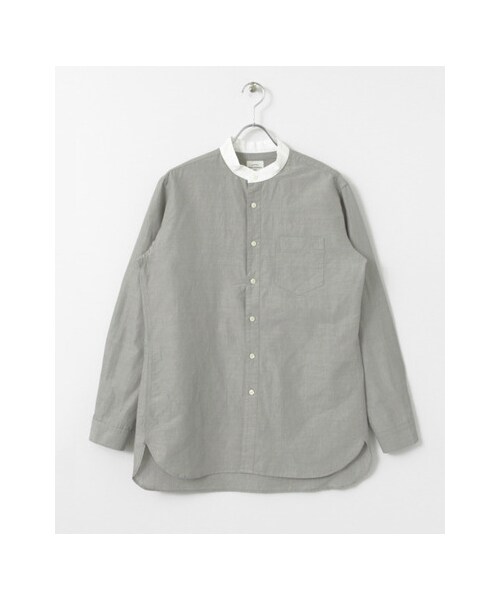 URBAN RESEARCH（アーバンリサーチ）の「バンドカラー ロングシャツ（トップス・メンズ・インディゴ/グレー/ホワイト・M/L）」の3枚目の写真