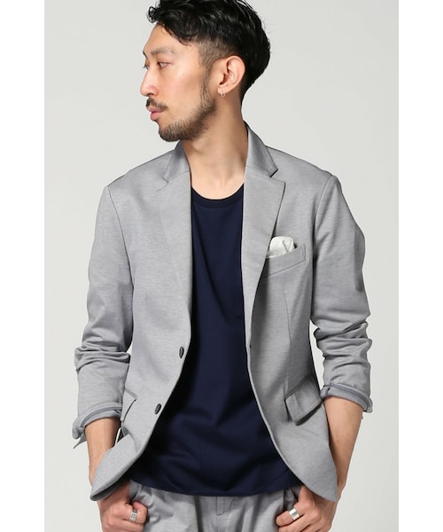 【新品未使用】エディフィス EDIFICE T400 コンパクトカルゼ2ボタンジャケット【定価14，000円】サイズ44 ネイビー色  EDIFICE（エディフィス）の「T400 コンパクトカルゼ 2Bジャケット