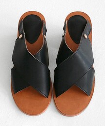 DHOLIC | Xストラップミドルヒールサンダル(サンダル)