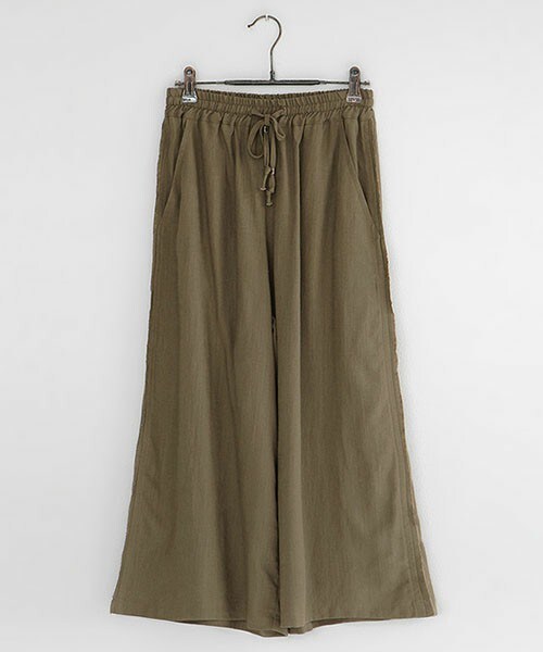 DHOLIC（ディーホリック）の「リネンワイドパンツ（その他パンツ・レディース・ダークネイビー/カーキ/ホワイトアイボリー・FREE）」の3枚目の写真