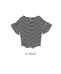 NETSTAR | スリーブフレアボーダーTシャツ(Tシャツ/カットソー)