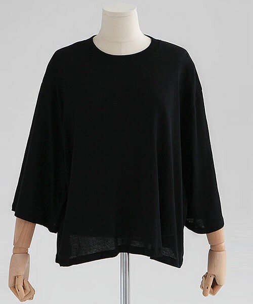 DHOLIC（ディーホリック）の「SS仕様コットンボックスTシャツ（Tシャツ/カットソー・レディース・ベージュ/ライトピンク/グレー/ブラック/ライトカーキ/アイボリー/ディープグレー/ピンク・FREE）」の3枚目の写真