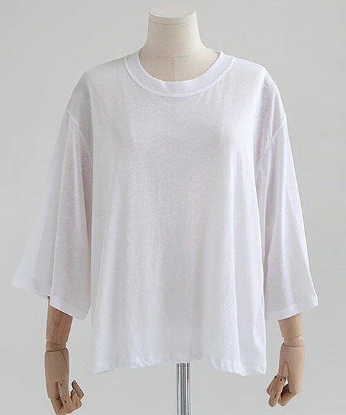 DHOLIC（ディーホリック）の「SS仕様コットンボックスTシャツ（Tシャツ/カットソー・レディース・ベージュ/ライトピンク/グレー/ブラック/ライトカーキ/アイボリー/ディープグレー/ピンク・FREE）」の2枚目の写真