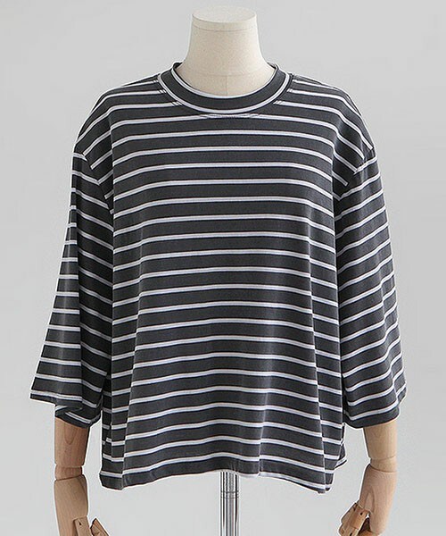 DHOLIC（ディーホリック）の「SS仕様コットンボックスTシャツ（Tシャツ/カットソー・レディース・ベージュ/ライトピンク/グレー/ブラック/ライトカーキ/アイボリー/ディープグレー/ピンク・FREE）」の5枚目の写真