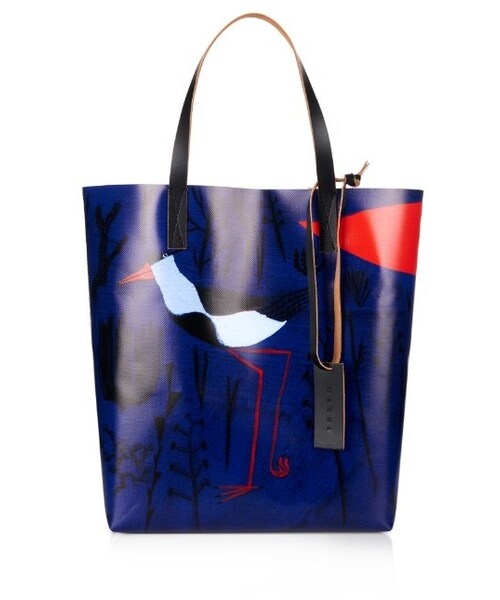 MARNI プリント PVC製 トートバッグ MARNI（マルニ）の「Marni Roger Mello bird-print PVC tote（トート