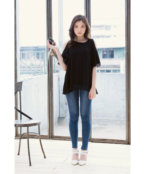 ORENDA（オレンダ）の「這刷色覺得好顯瘦的牛仔褲（パンツ・レディース・藍・S/M/L/XL）」の11枚目の写真