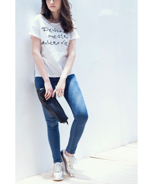 ORENDA（オレンダ）の「這刷色覺得好顯瘦的牛仔褲（パンツ・レディース・藍・S/M/L/XL）」の8枚目の写真