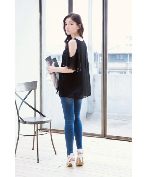 ORENDA（オレンダ）の「這刷色覺得好顯瘦的牛仔褲（パンツ・レディース・藍・S/M/L/XL）」の10枚目の写真