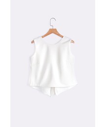 ORENDA | 後綁蝴蝶結開衩的好搭背心上衣(トップス)