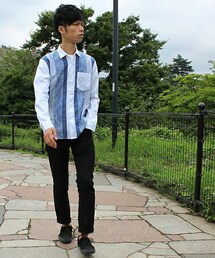 UNION STATION | ストライプクレイジーパターンシャツ(シャツ/ブラウス)