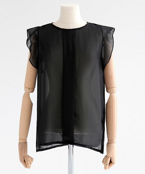 DHOLIC（ディーホリック）の「フロントタックフリルスリーブブラウス（シャツ/ブラウス・レディース・アイボリー/カーキ/ブラック・FREE）」の2枚目の写真