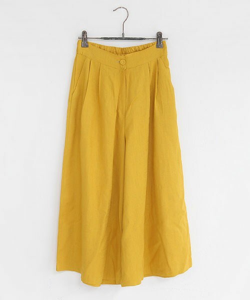 DHOLIC（ディーホリック）の「4colorsコットンワイドパンツ（その他パンツ・レディース・ベージュ/マスタード/ブラック/ネイビー・FREE）」の4枚目の写真