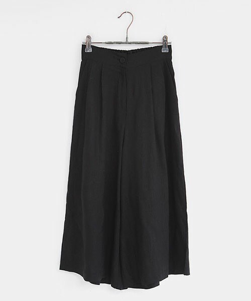 DHOLIC（ディーホリック）の「4colorsコットンワイドパンツ（その他パンツ・レディース・ベージュ/マスタード/ブラック/ネイビー・FREE）」の2枚目の写真