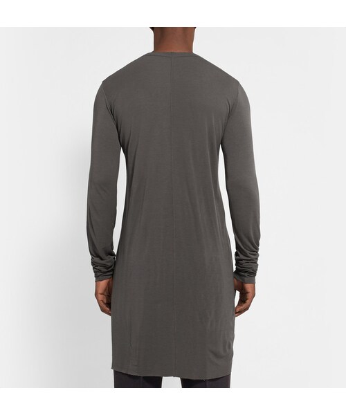 Rick Owens（リックオウエンス）の「Rick Owens Slim-Fit Jersey T-Shirt（Tシャツ/カットソー・メンズ・Gray・XS/S/M/L/XL）」の4枚目の写真
