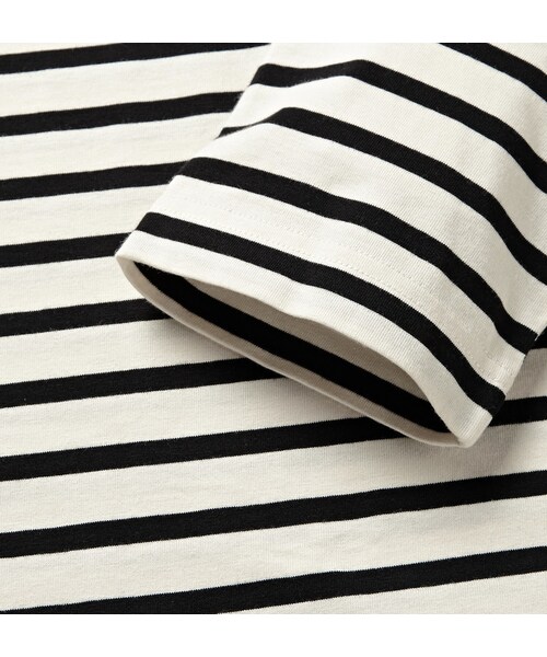 MARGARET HOWELL（マーガレットハウエル）の「Margaret Howell MHL Striped Cotton T-Shirt（Tシャツ/カットソー・メンズ・White・S/M/L/XL）」の4枚目の写真