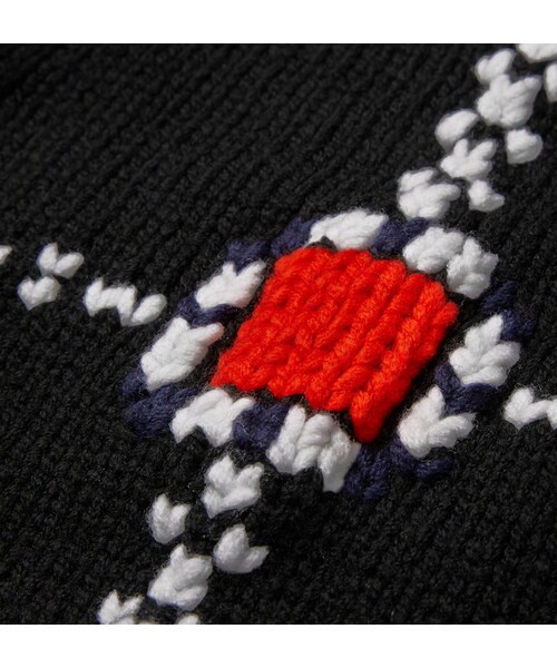 RAF SIMONS(ラフシモンズ)の「Raf Simons Patterned Wool-Blend Vest(ベスト・メンズ・Black・S/M/L/XL)」の2枚目の写真