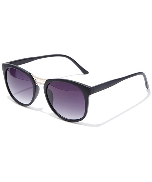 FOREVER 21（フォーエバー トゥエンティーワン）の「FOREVER 21 Matte Frame Gradated Sunglasses（サングラス・レディース・Gold/Brown・One size）」の7枚目の写真