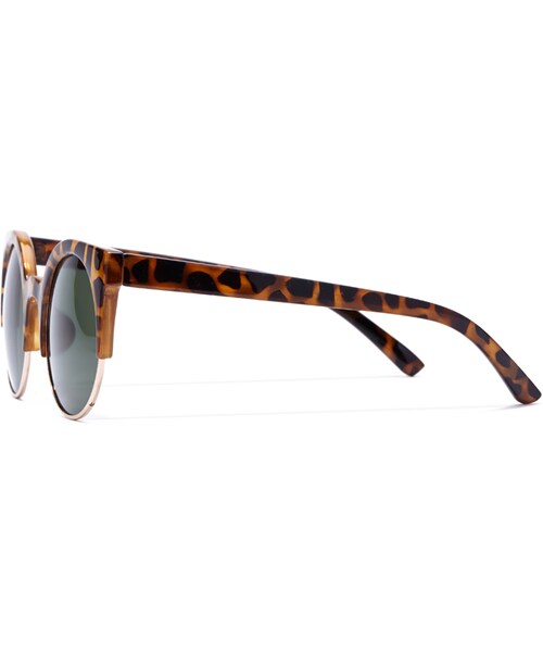 FOREVER 21（フォーエバー トゥエンティーワン）の「FOREVER 21 Leopard Print Round Sunglasses（サングラス・レディース・Brown・One size）」の5枚目の写真
