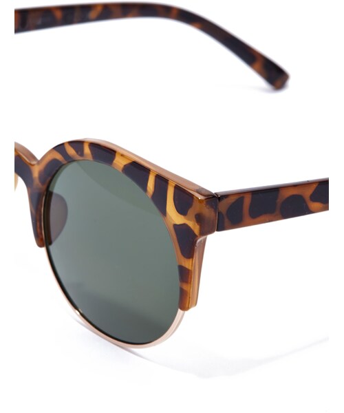 FOREVER 21（フォーエバー トゥエンティーワン）の「FOREVER 21 Leopard Print Round Sunglasses（サングラス・レディース・Brown・One size）」の2枚目の写真