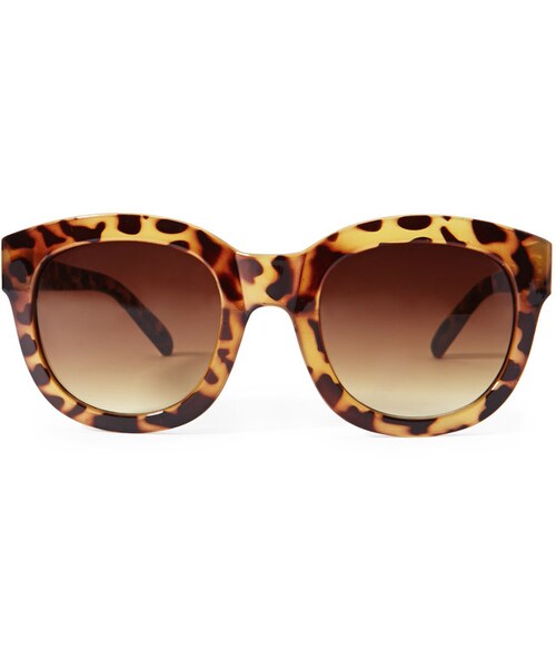 FOREVER 21（フォーエバー トゥエンティーワン）の「FOREVER 21 Tortoiseshell Square-Frame Sunglasses（サングラス・レディース・Brown・One size）」の4枚目の写真