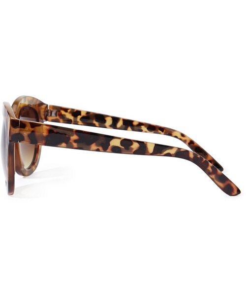 FOREVER 21（フォーエバー トゥエンティーワン）の「FOREVER 21 Tortoiseshell Square-Frame Sunglasses（サングラス・レディース・Brown・One size）」の3枚目の写真