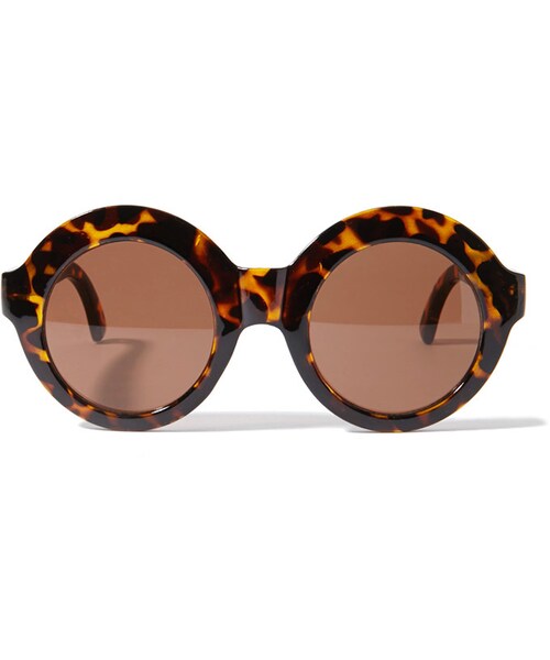 FOREVER 21(フォーエバー トゥエンティーワン)の「FOREVER 21 Classic Round Sunglasses(サングラス・レディース・Black/Brown・One size)」の11枚目の写真