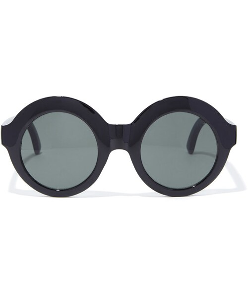FOREVER 21(フォーエバー トゥエンティーワン)の「FOREVER 21 Classic Round Sunglasses(サングラス・レディース・Black/Brown・One size)」の5枚目の写真