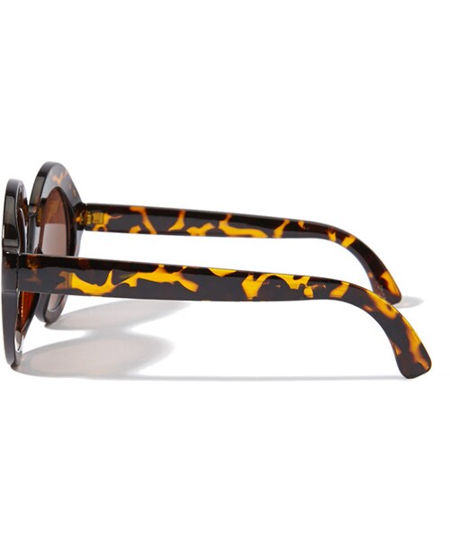 FOREVER 21(フォーエバー トゥエンティーワン)の「FOREVER 21 Classic Round Sunglasses(サングラス・レディース・Black/Brown・One size)」の9枚目の写真