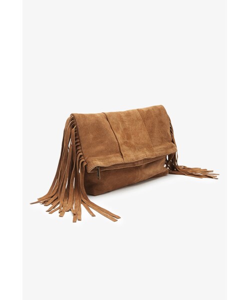 FOREVER 21（フォーエバー トゥエンティーワン）の「FOREVER 21+ Fringed Suede Clutch（クラッチバッグ・レディース・Black/Brown・One size）」の10枚目の写真