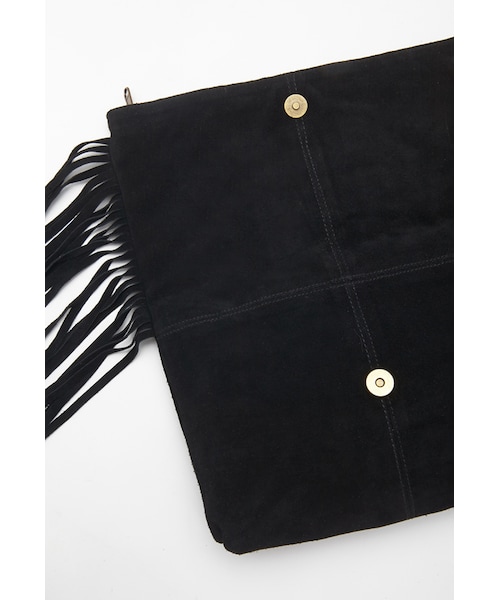 FOREVER 21（フォーエバー トゥエンティーワン）の「FOREVER 21+ Fringed Suede Clutch（クラッチバッグ・レディース・Black/Brown・One size）」の12枚目の写真