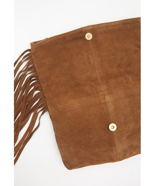 FOREVER 21（フォーエバー トゥエンティーワン）の「FOREVER 21+ Fringed Suede Clutch（クラッチバッグ・レディース・Black/Brown・One size）」の11枚目の写真