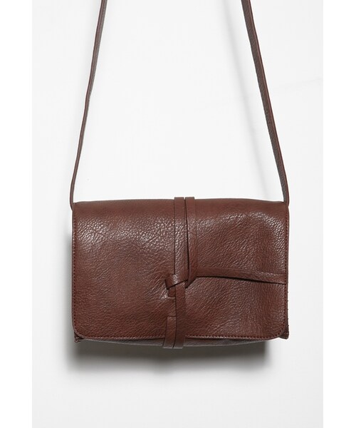 FOREVER 21（フォーエバー トゥエンティーワン）の「FOREVER 21 Knotted Flap Crossbody（ショルダーバッグ・レディース・Black/Brown・One size）」の10枚目の写真