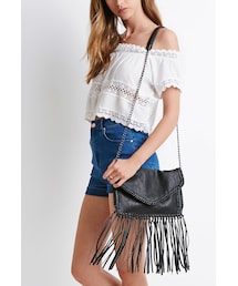 FOREVER 21 | FOREVER 21+ Faux Leather Fringe Crossbody(ショルダーバッグ)