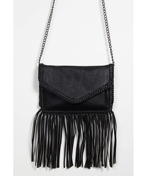 FOREVER 21（フォーエバー トゥエンティーワン）の「FOREVER 21+ Faux Leather Fringe Crossbody（ショルダーバッグ・レディース・Black/White/Orange・One size）」の15枚目の写真